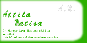 attila matisa business card